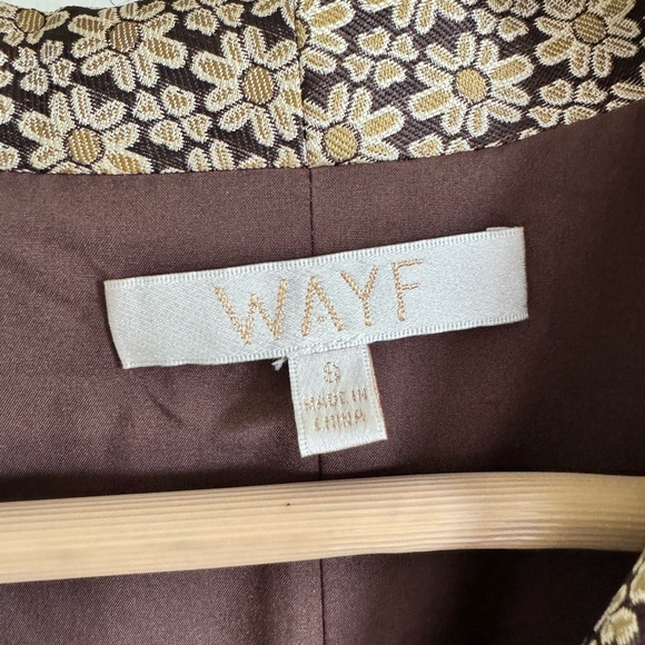 WAYF Gold and brown double breasted blazer, Size S - Picture 4 of 10